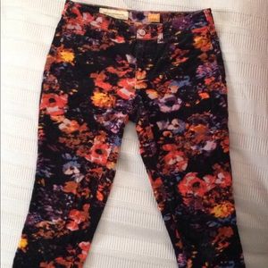 Skinny serif cords unique abstract print